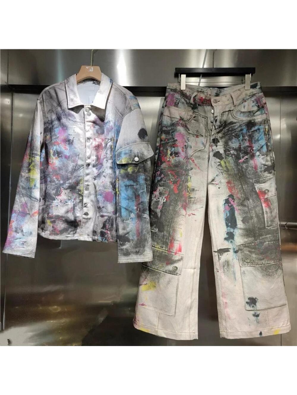 Acne Studios 1981 Painter Printed Decorator Jeans
